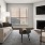 a living room with a fireplace