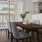 a dining table with chairs around it